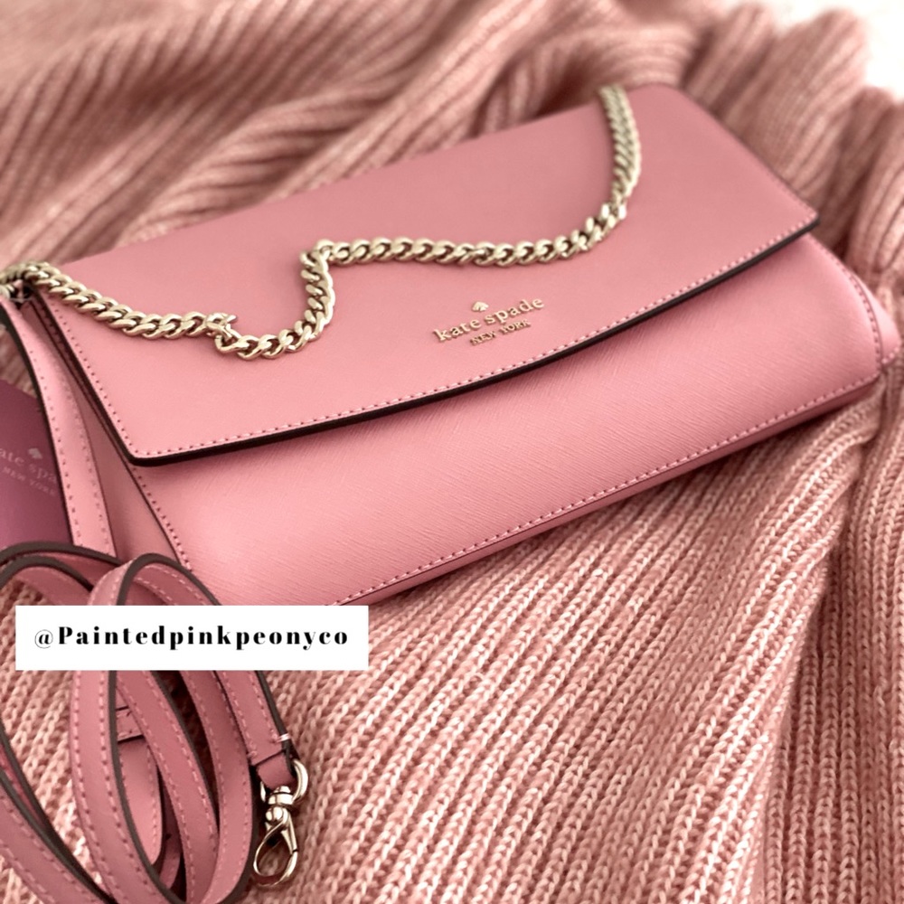 Sold!! KATE SPADE | Pink Carnation Purse Crossbody Shoulder Bag - Picture 14 of 14